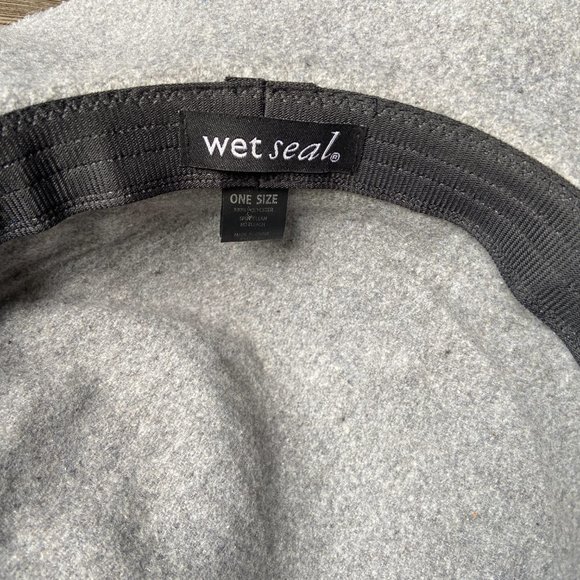 Wet Seal Gray Wool Felt Polyester Hat with Beige Rope One Size - Picture 4 of 4
